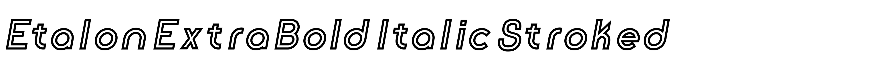 Etalon ExtraBold Italic Stroked